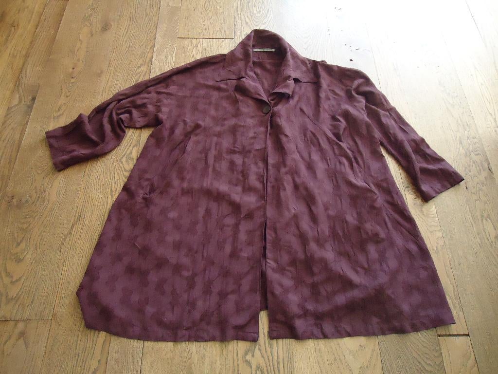 Paars gebloemd Cora Kemperman oversized jasje maat L, Kleding | Dames, Jasjes, Kostuums en Pakken, Paars, Maat 42/44 (L), Ophalen of Verzenden