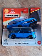 Matchbox 2024 Honda Civic Type R blauw nieuw in verpakking, Ophalen of Verzenden, Nieuw, Auto