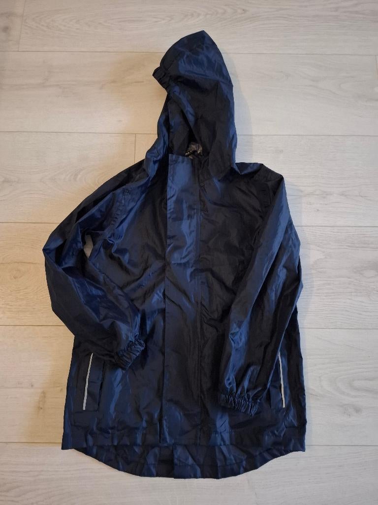 Regenjas Hema blauw maat 122 - 128, Ophalen, Gebruikt, Jongen of Meisje, Jas