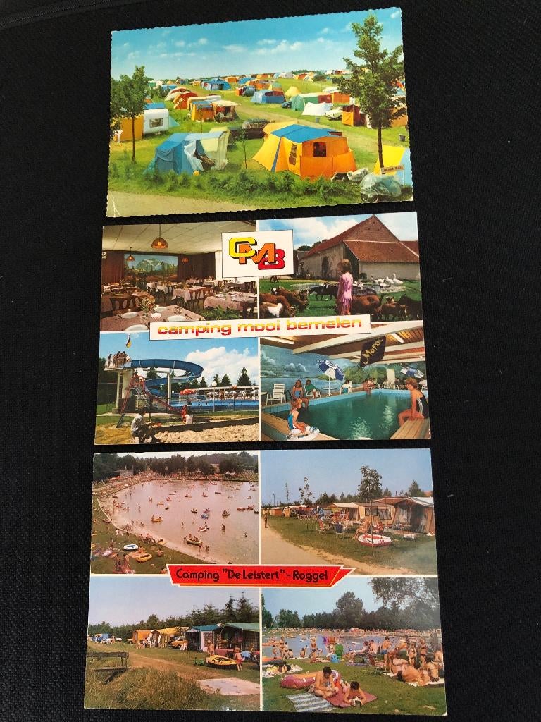Ansichtkaarten diverse Campings Limburg per stuk bieden, Ophalen of Verzenden, 1960 tot 1980, Gelopen, Limburg