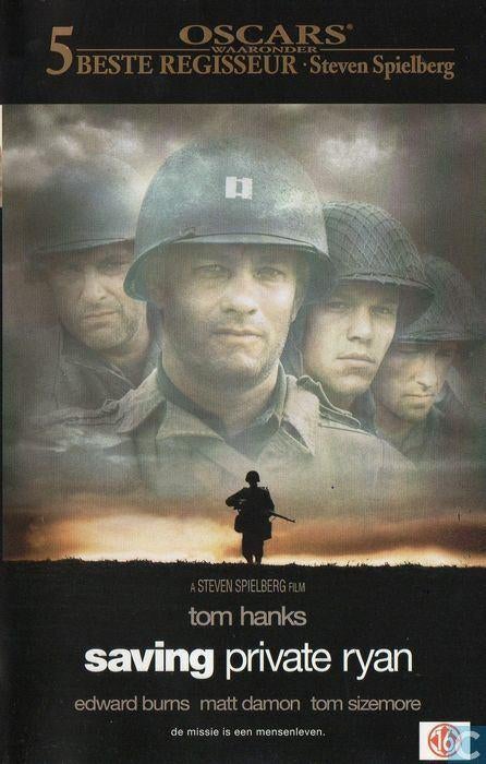 VHS Saving Private Ryan steven spielberg met tom hanks, Vanaf 16 jaar, Ophalen of Verzenden, Zo goed als nieuw, Actie en Avontuur
