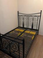 Bed 140x200 met lattenbodem, Huis en Inrichting, Slaapkamer | Bedden, Ophalen, Zwart, Tweepersoons, 140 cm