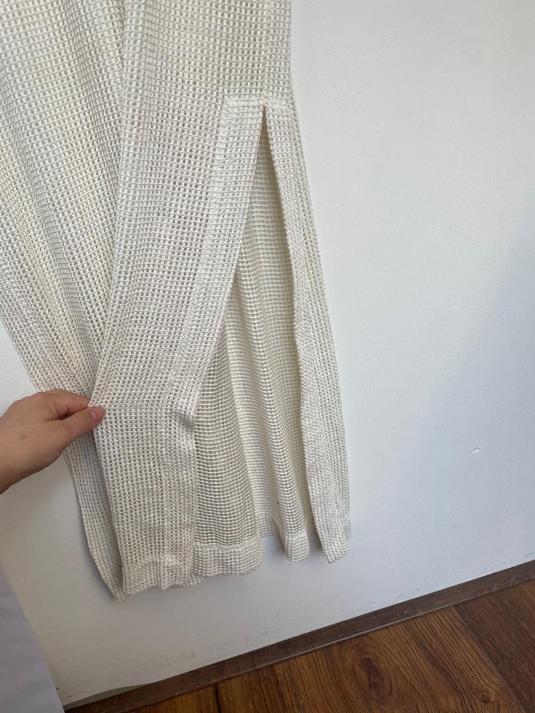 Graumann maxi jurk maat M creme ajour gebreid rechtvallend, Maat 38/40 (M), Beige, Ordrup Jagtvej 91 2920 Charlottenlund Denmark