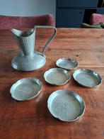 Banka tinnen karaf en bordjes, Ophalen of Verzenden