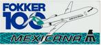 Mexicana Fokker 100 sticker, Ophalen of Verzenden, Nieuw, Overige typen