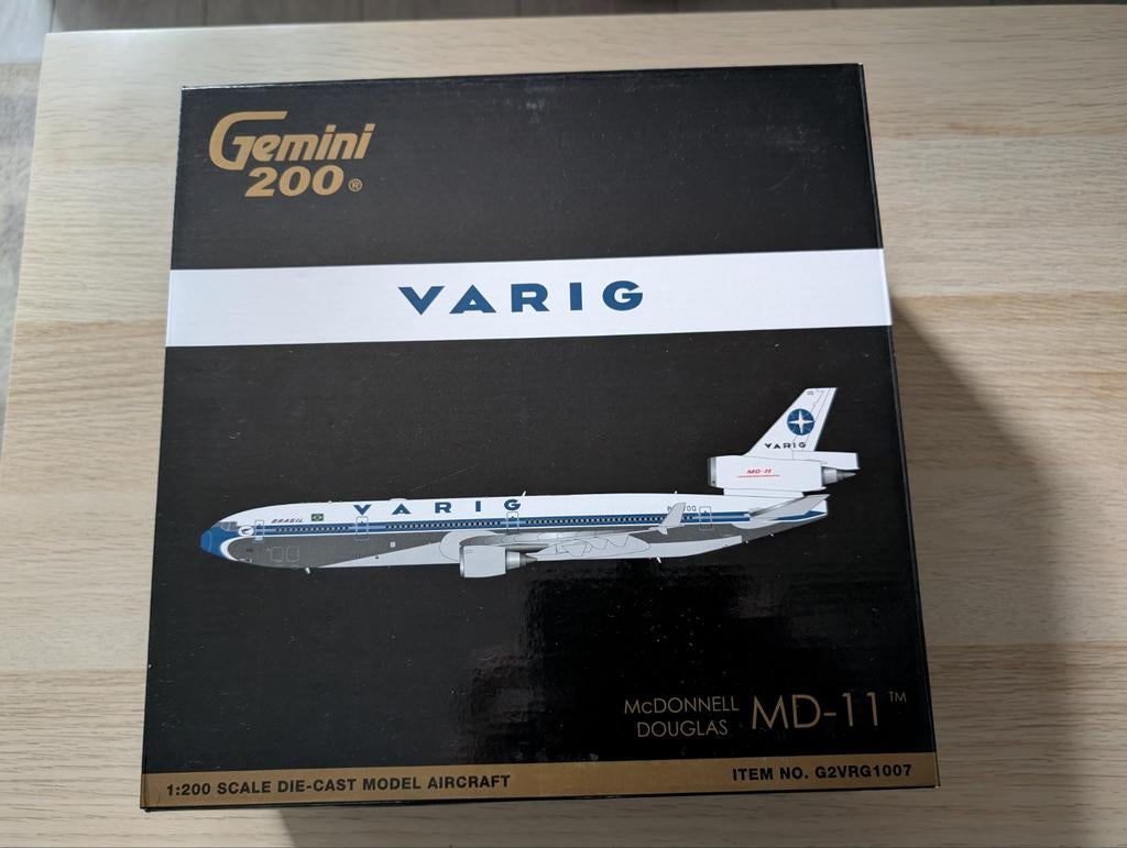 Gemini200 MD-11 VARIG 1/200 zeer zeldzaam model in OVP, Ophalen of Verzenden, Zo goed als nieuw, Schaalmodel