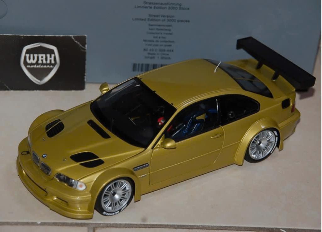 1:18 BMW M3 E46 GTR street phoenix yellow Minichamps WRH, Hobby en Vrije tijd, Modelauto's | 1:18, Verzenden, Zo goed als nieuw
