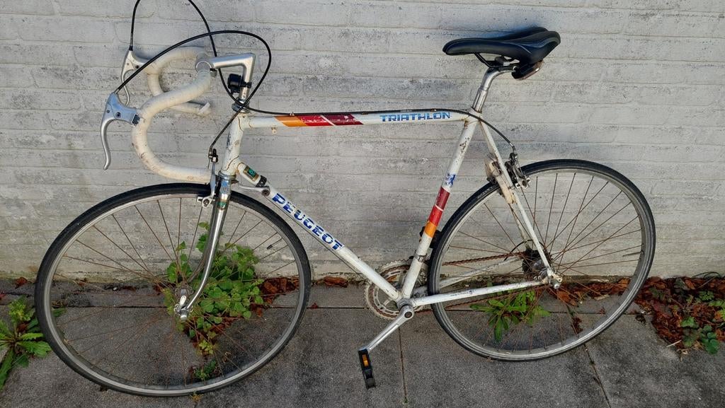 Vintage Peugeot Triathlon racefiets, Gebruikt, Ophalen, Overige merken, 10 tot 15 versnellingen