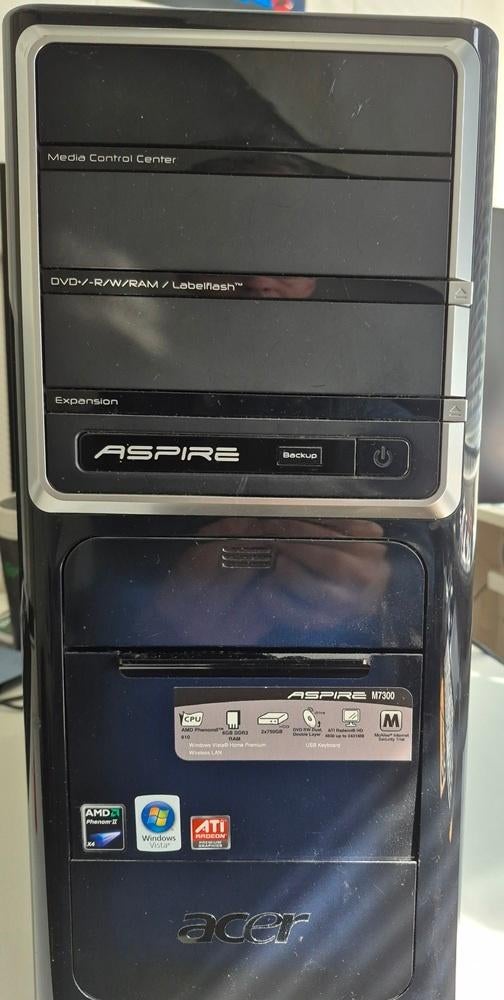 ACER Aspire M7300 systeem kast, Ophalen, Gebruikt, HDD, 2 tot 3 Ghz