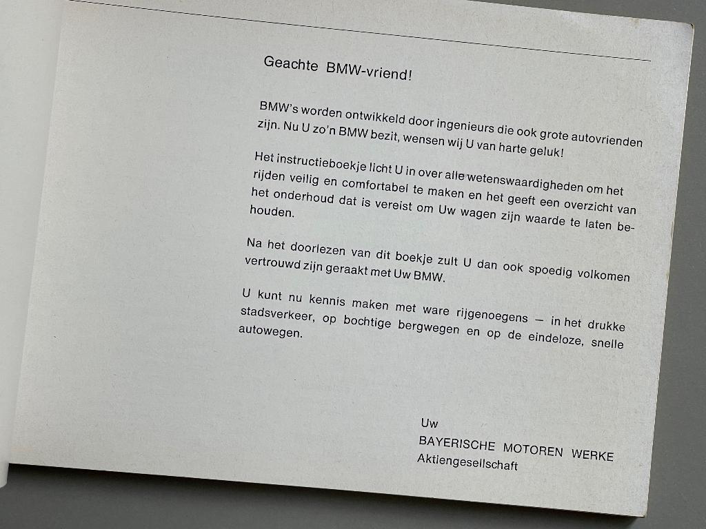Handleiding BMW 1600 2002 2002 automatic 2002 ti  1970 NL, Ophalen of Verzenden
