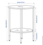 IKEA ÄSPERÖD bijzettafel, zwart glas, 45 cm, Huis en Inrichting, Tafels | Bijzettafels, Ophalen, Minder dan 55 cm, Gebruikt, Rond