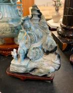 Chinees landschapsbeeldje, waarschijnlijk gesneden uit jade, Ophalen of Verzenden