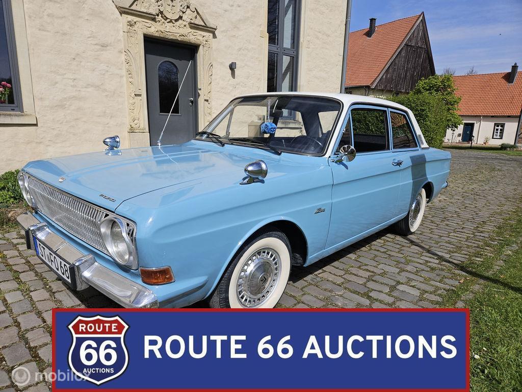 Ford Taunus 12M | 1968 | Route 66 Auctions, Auto's, Overige carrosserieën, Zwart, Bedrijf, Handgeschakeld