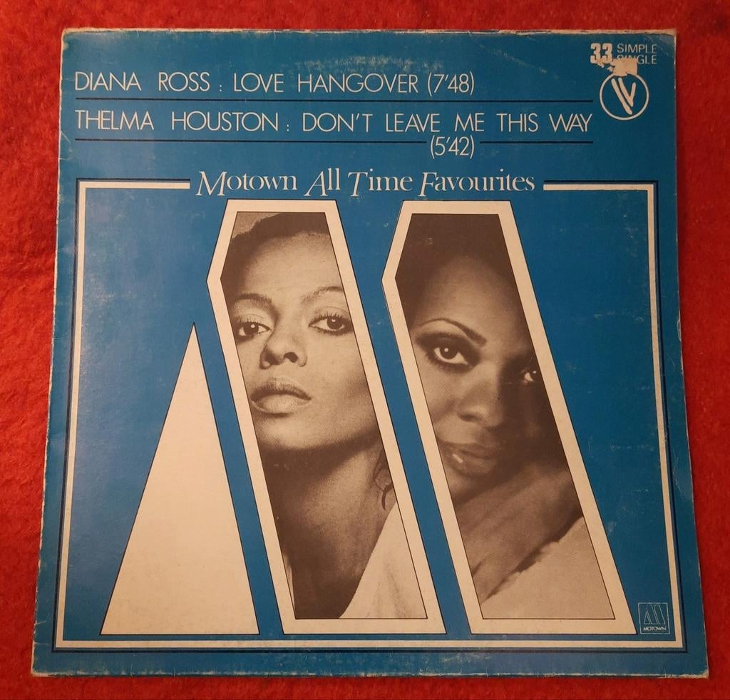 Diana Ross / Thelma Houston - Love Hangover / Don't Leave, Cd's en Dvd's, Ophalen of Verzenden, Gebruikt, 12 inch, Maxi-single