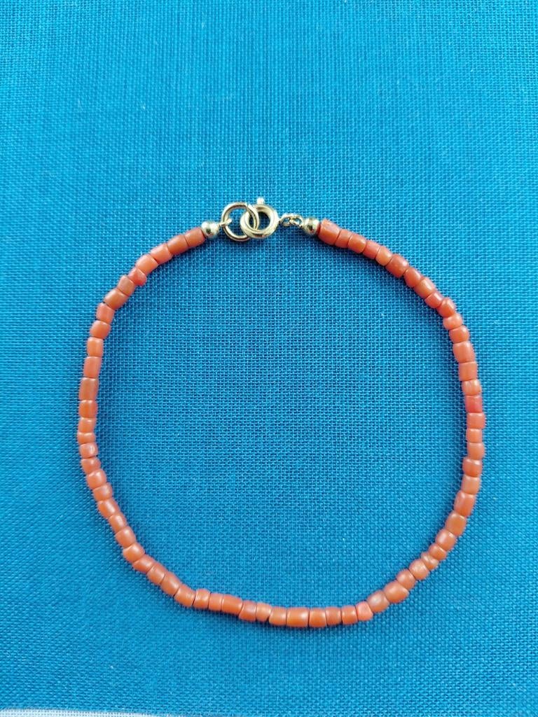 armband,porceleinen kraaltjes,20 cm, Verzenden, Nieuw, Goud