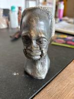 Vintage Afrikaanse buste van steen, Minder dan 20 cm, Buste, Ophalen of Verzenden, Handgemaakt