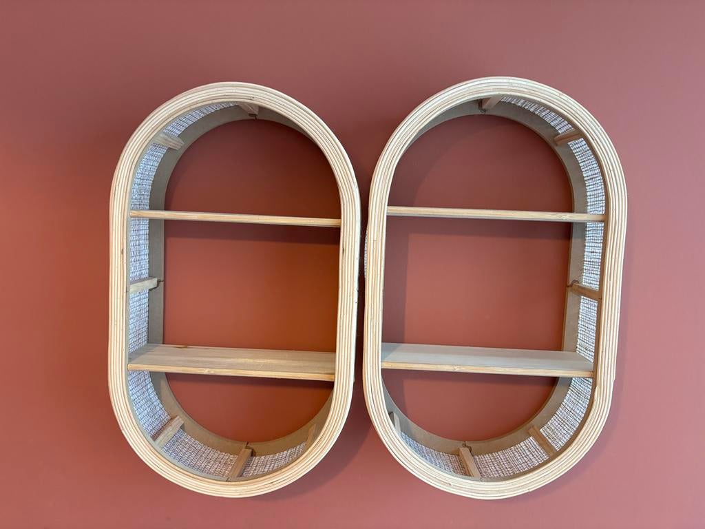 Set van 2 Kwantum wandkastjes / wandplanken, Huis en Inrichting, Woonaccessoires | Wandplanken en Boekenplanken, Ophalen, Zo goed als nieuw