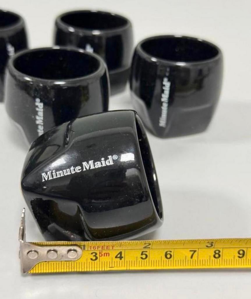 5x Mini borrelglaasjes shot-glas beker Minute Maid zwart, Verzamelen, Glas en Borrelglaasjes, Ophalen of Verzenden, Zo goed als nieuw