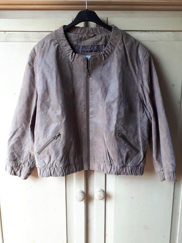 bruin lederen jas, LIV, maat 48, Bruin, Verzenden, Maat 46/48 (XL) of groter, Zo goed als nieuw