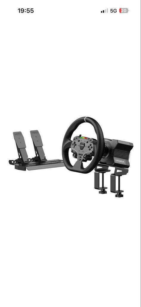 Moza R5 Stuurwiel en Pedalen Set - Zo goed als nieuw, Spelcomputers en Games, Games | Overige, Zo goed als nieuw, Racen en Vliegen