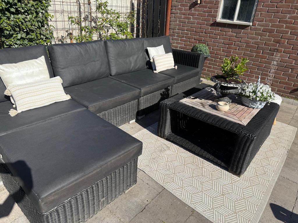 LIFE LOUNGESET MET ALL WEATHER KUSSENS, Tuin en Terras, 5 zitplaatsen, Gebruikt, Ophalen of Verzenden, Loungeset