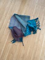 Unieke handgeweven sjaal in blauw-paarse tinten, Ophalen of Verzenden, Nieuw, Maat 46/48 (XL) of groter, Sjaal