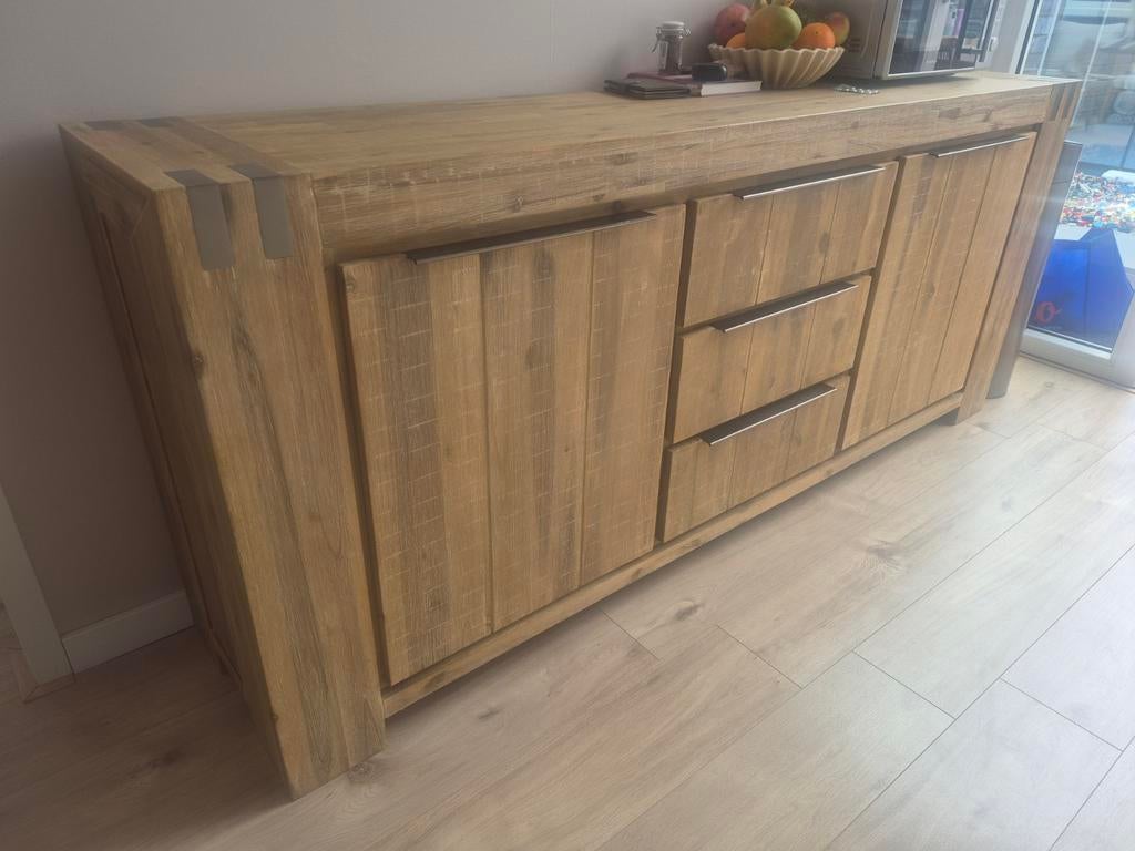 Mooie meubelset van massief hout, Huis en Inrichting, Kasten | Dressoirs, Ophalen, Landelijk, Robuust, 150 tot 200 cm, Eikenhout