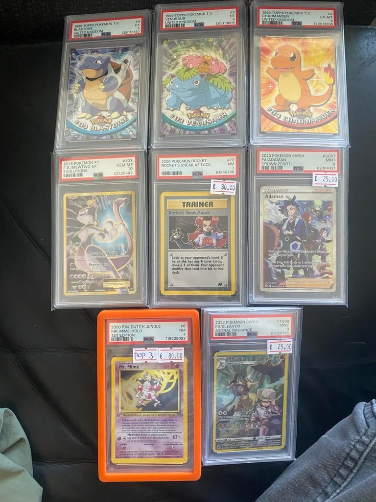 verzameling psa slabs pokemon, Hobby en Vrije tijd, Verzamelkaartspellen | Pokémon, Ophalen of Verzenden, Zo goed als nieuw