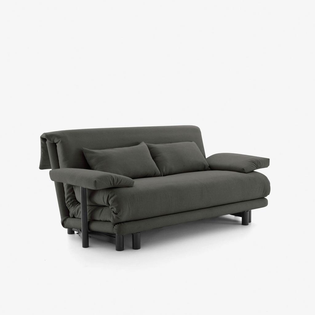 Ligne Roset 3-zits slaapbank antracietgrijs/ sofabed, Ophalen, 100 cm, Tweepersoons, 190 cm of minder
