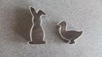 Diverse metalen uitstekers - o.a. Paashaas zie omschrijving, Ophalen of Verzenden, Gebruikt, Taarten of Cupcakes, Versiering