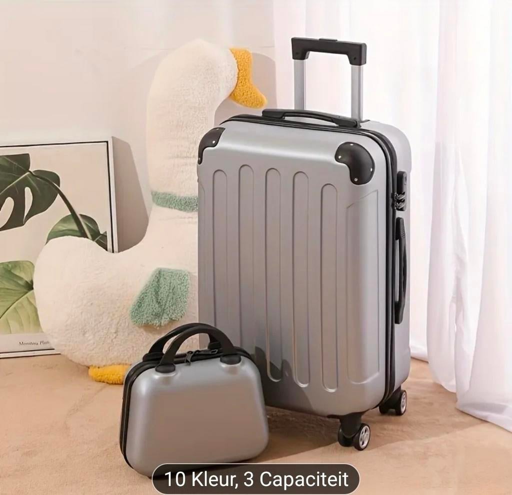 Nieuwe 28 inch reiskoffer met toiletkoffer, Ophalen, Nieuw, Wieltjes