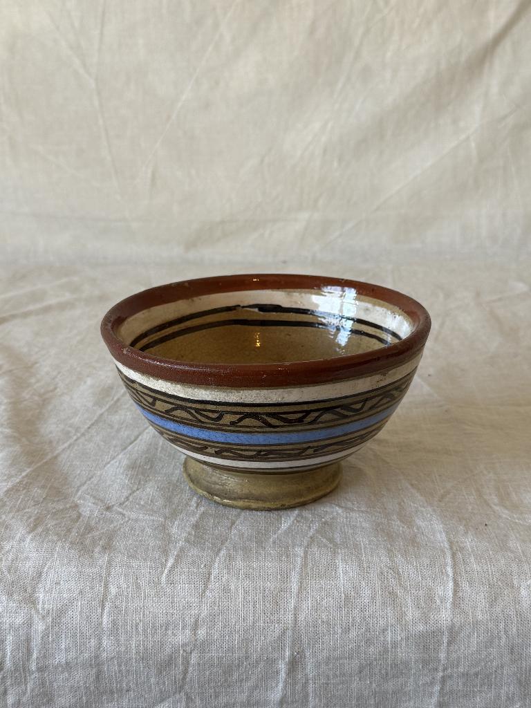 Vintage Handbeschilderde Keramieken Schaal / Kom, Antiek en Kunst, Antiek | Keramiek en Aardewerk, Ophalen of Verzenden