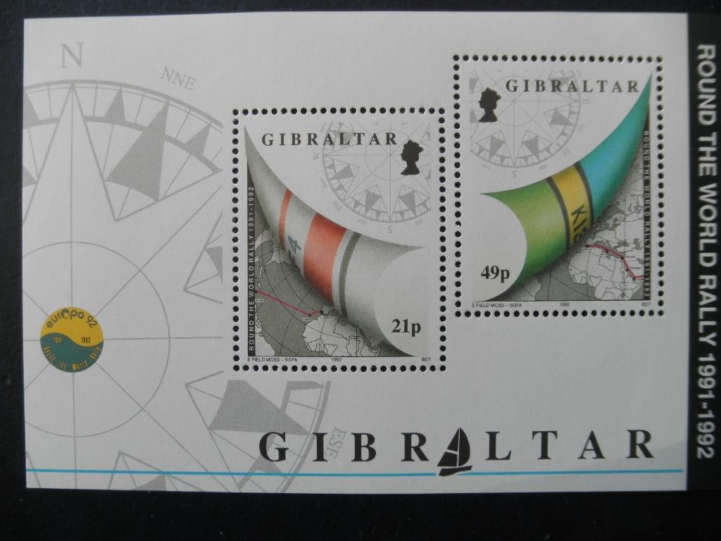 Postzegels Gibraltar 1992 zeilen regatta - cw. 4,00 postfris, Postzegels en Munten, Ophalen of Verzenden, Postfris