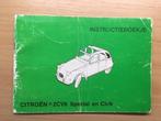 Handleiding/Instructieboekje Citroën 2CV6, Special, Club  81, Verzenden