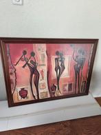 Schilderij in houten frame (110cmx80cm), Antiek en Kunst, Ophalen