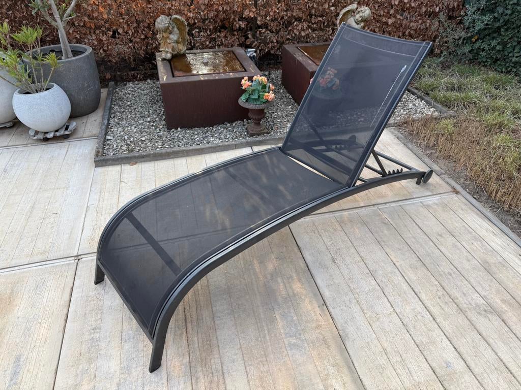 Ligbed tuin en terras, Tuin en Terras, Ophalen, Zo goed als nieuw, Aluminium, Verstelbaar