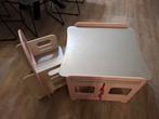 Leuk kinder tafeltje en stoeltje - Roze/Grijs, Kinderen en Baby's, Kinderkamer | Tafels en Stoelen, Ophalen, Gebruikt, Tafel(s) en Stoel(en)