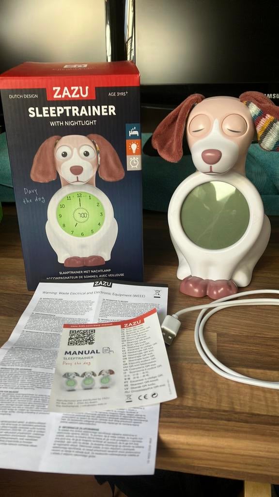 ZAZU slaaptrainer met nachtlamp Davy the Dog, Ophalen of Verzenden, Zo goed als nieuw