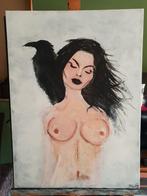 Women with raven pagan witchcraft, Antiek en Kunst, Ophalen of Verzenden