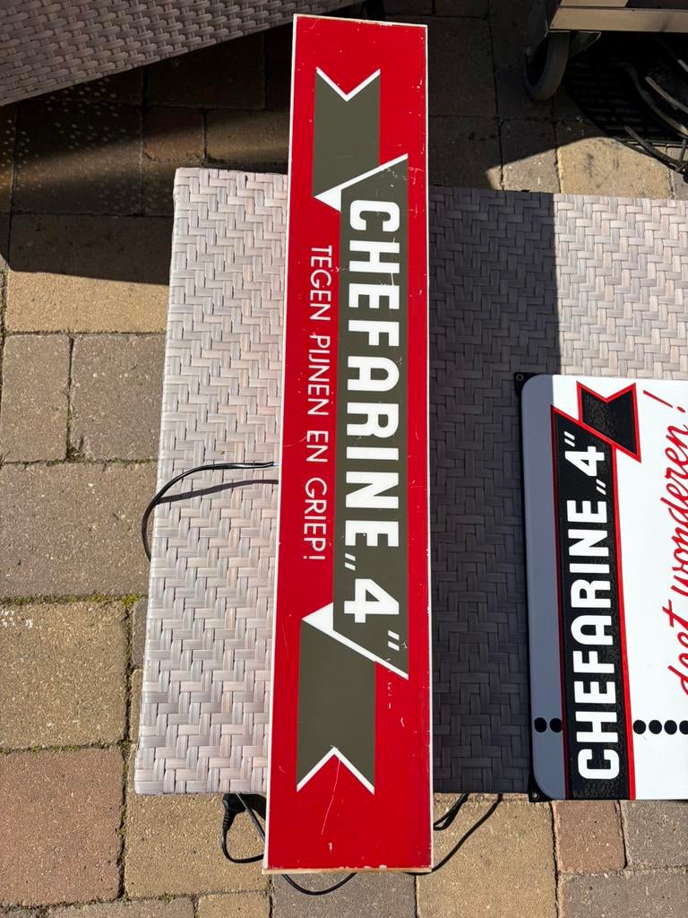 Prachtige lichtbak chefarine 4, Verzamelen, Merken en Reclamevoorwerpen, Ophalen of Verzenden, Gebruikt, Lichtbak of (neon) lamp