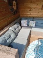Loungeset van bruin wicker, Ophalen, 5 zitplaatsen, Gebruikt, Loungeset