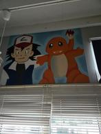 Grote Pokémon Graffiti Muurschildering - Ash & Charmander, Ophalen of Verzenden