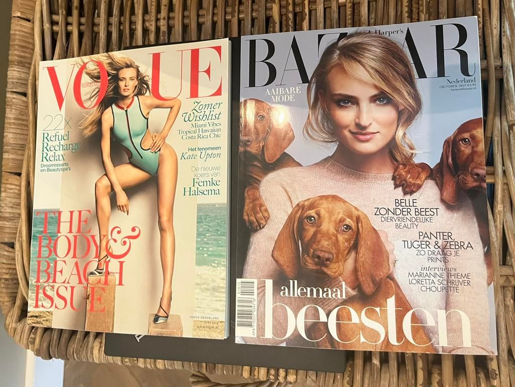 Rare! Vogue's Harper's bazaar Jan Ymre Stiekema | Doutzen, Ophalen of Verzenden, Gelezen, Damesbladen