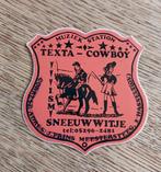 Sticker piraar zender Texta Cowboy /Sneeuwwitje HASSELT Ov., Ophalen of Verzenden, Zo goed als nieuw