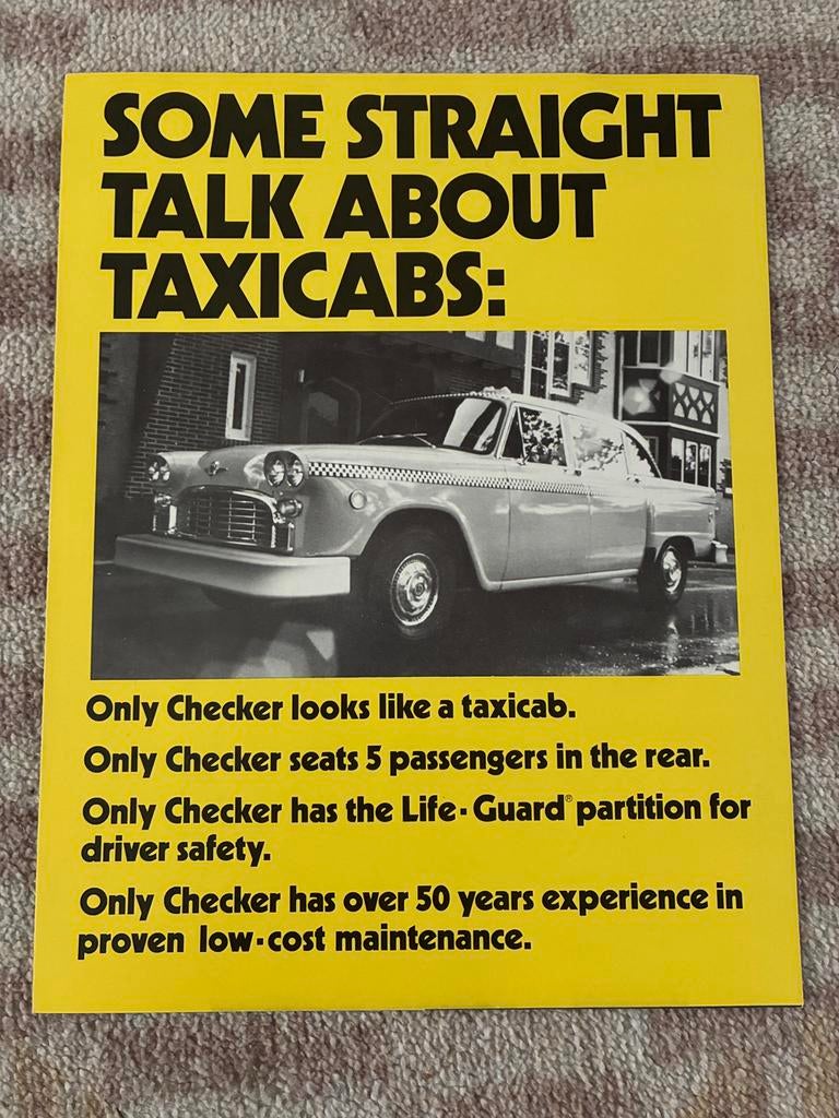 1976 Checker brochure, Boeken, Ophalen of Verzenden, Zo goed als nieuw, Overige merken