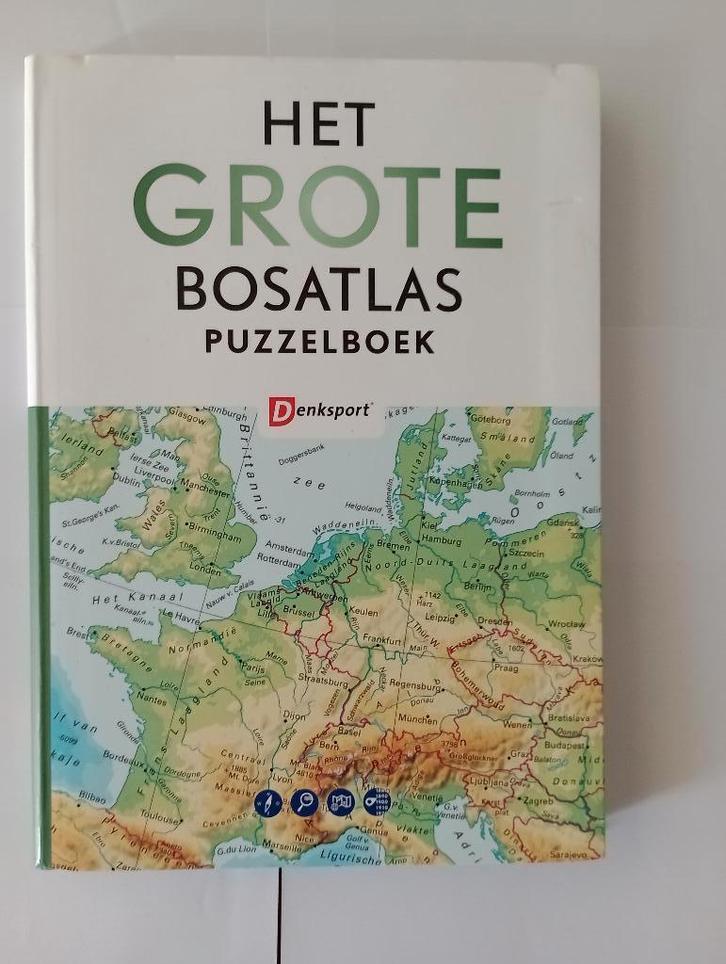 Het Grote Bosatlas puzzelboek  NIEUW, Boeken, Hobby en Vrije tijd, Nieuw, Overige onderwerpen, Ophalen of Verzenden