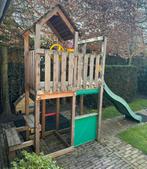 Jungle Gym speelhuisje met glijbaan (3,5jaar oud, als nieuw), Ophalen, Zo goed als nieuw, Hout