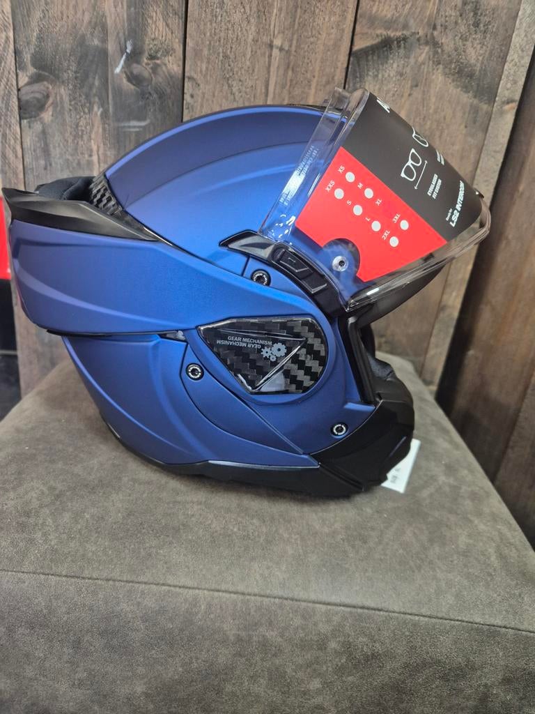 LS2 Flipover Helm XL motor, scooter, bromfiets, Systeemhelm, XL, Kinderen, Ophalen of Verzenden
