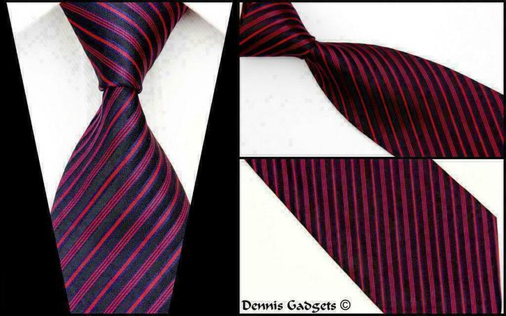 Dennis Gadgets: 100 % zijden stropdas AS 0600, Kleding | Heren, Stropdassen, Nieuw, Met patroon, Rood, Ophalen of Verzenden