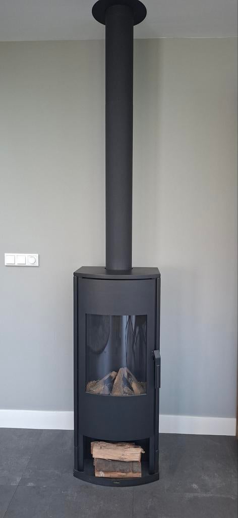 Moderne vrijstaande Faber gaskachel met afstandsbediening., Ophalen, Gas, Zo goed als nieuw, Vrijstaand